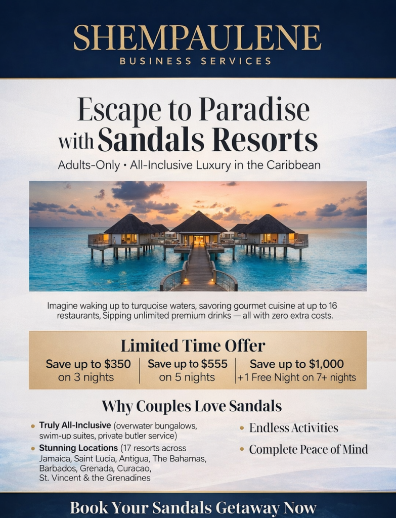 escape to luxury with sandals